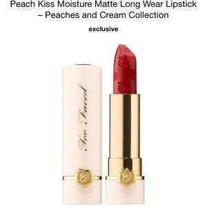 Too Faced Peach Matte Lipstick Stop Traffic